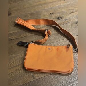 Lauren Ralph Lauren Orange Oxford Small Nylon Landyn Crossbody Bag